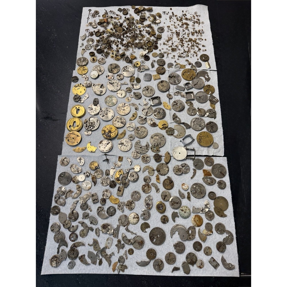 Watch Movement Parts Lot Steampunk Mixed Gears Plates Dials‎ Cases Repair